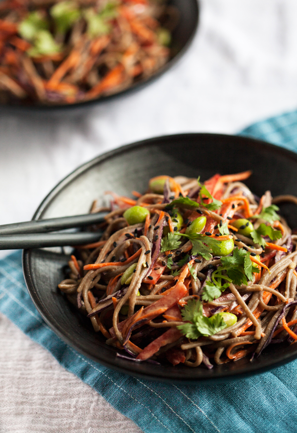 easy vegan sesame soba salad recipe