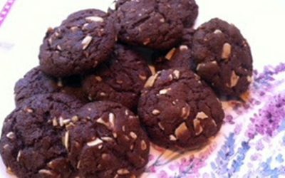 Chocolate Almond Lavender Cookies